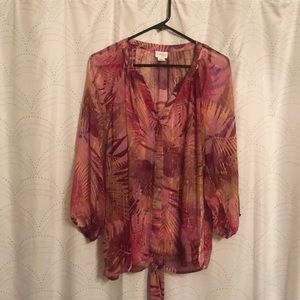 Jaclyn Smith see through shirt size 1x.